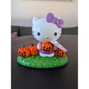 Sanrio Hello Kitty Halloween Figurine Purple Bow Pumpkins Spooky Kawaii Festive